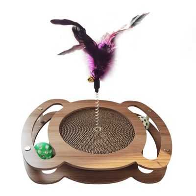FurryFusion Juguete rascador para gatos 3 en 1