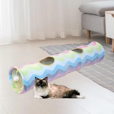 FurryFusion Tunnel multifonctionnel pliable pour chats