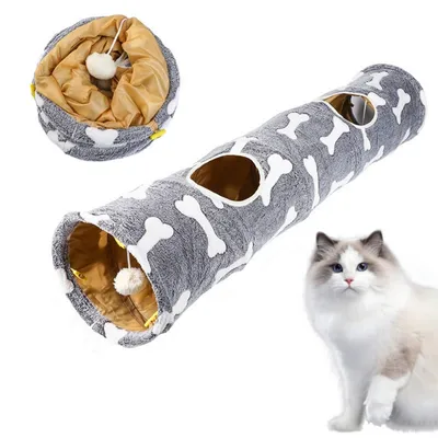 FurryFusion Tunnel multifonctionnel pliable pour chats