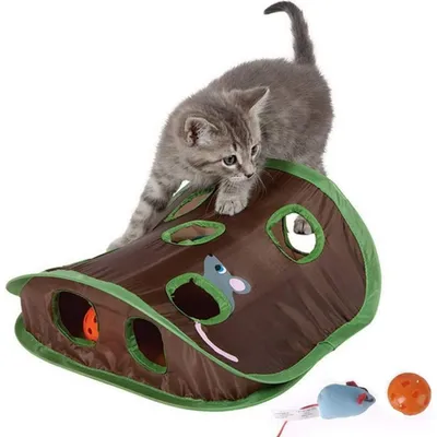 FurryFusion Jouet tunnel pliable pour chat