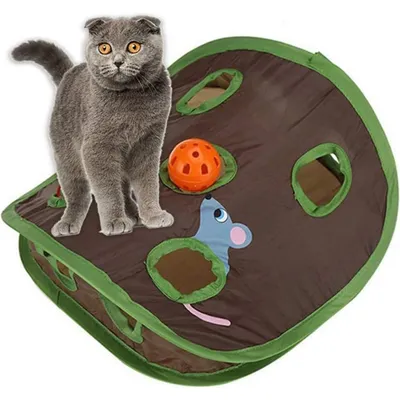 FurryFusion Jouet tunnel pliable pour chat