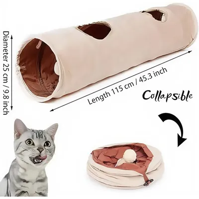 Tunnel pour chat silencieux et pliable