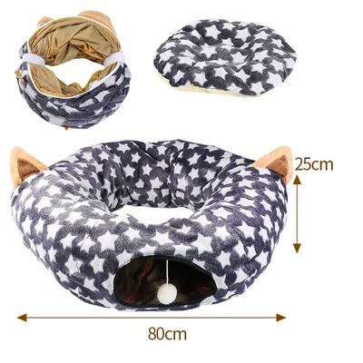 FurryFusion Tunnel multifonctionnel pliable pour chats