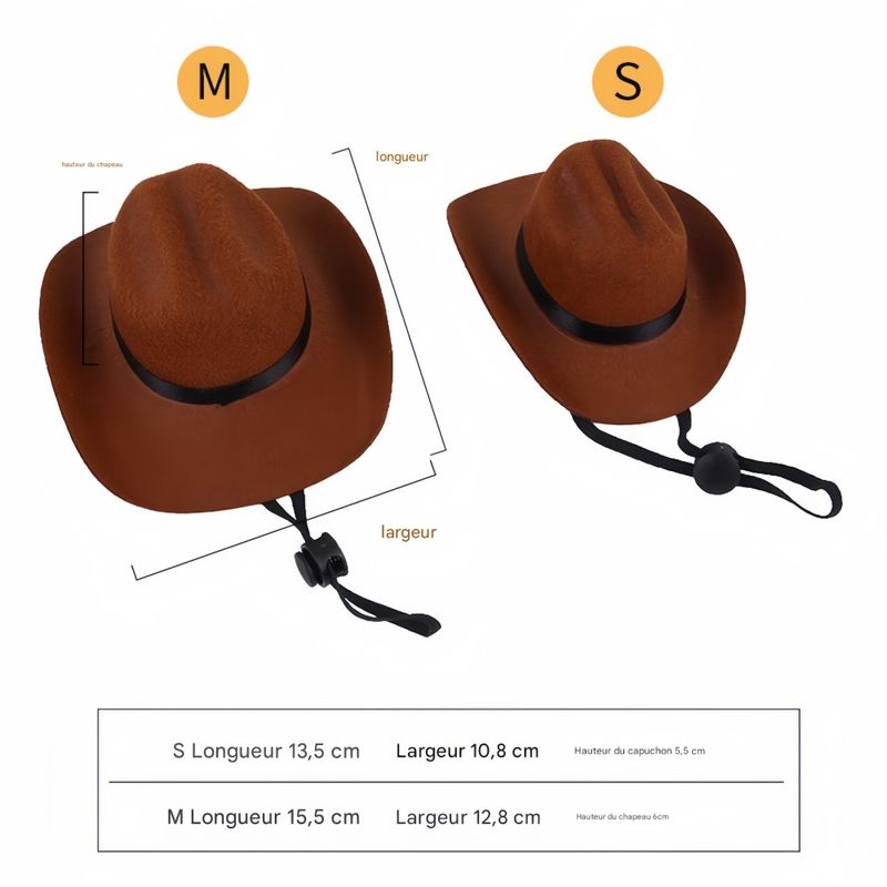 FurryFusion Chapeau de cowboy western pour chien