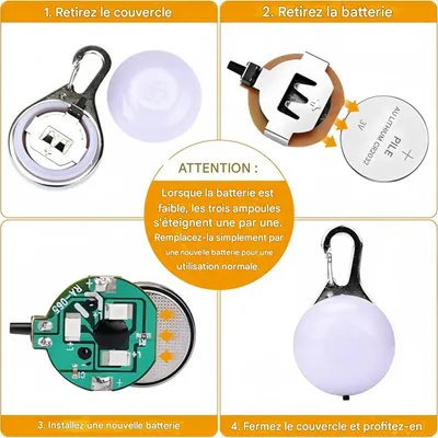 FurryFusion Pendentif lumineux pour chien et chat