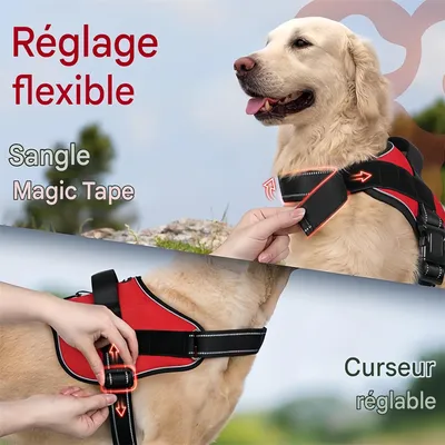 FurryFusion Harnais pour chien anti - traction réfléchissant