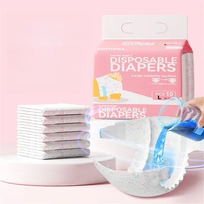 FurryFusion - Couches jetables pour chiens (10 pièces par paquet)