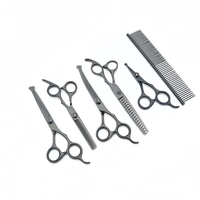 FurryFusion Ensemble de 5 ciseaux de toilettage