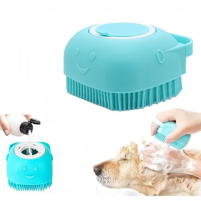 Pet Planet Chiens Brosse De Bain Avec Manche Circulaire Réglable