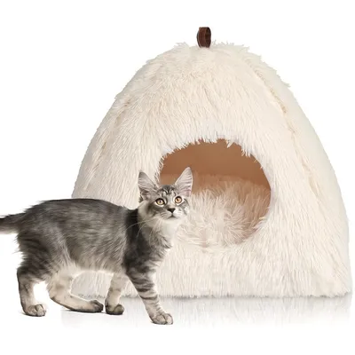 Lit pour chat avec coussin et oreiller doux