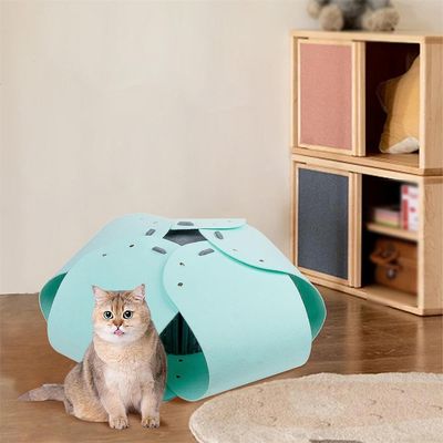 FurryFusion Nido semicerrado para gatos de tul, 70x70x28cm