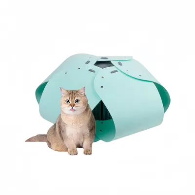 FurryFusion - Nid de Chat Semi - Fermé en Tulle70x70x28cm