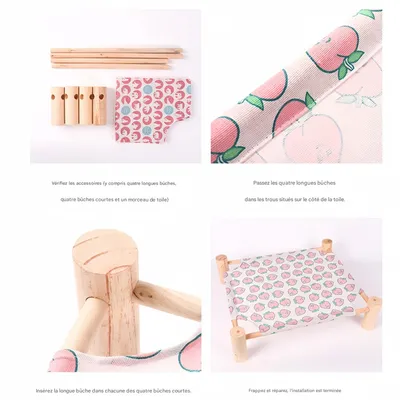 FurryFusion Lit pour chat en bois