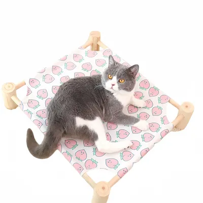 FurryFusion Lit pour chat en bois