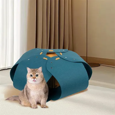 FurryFusion - Nid de Chat Semi - Fermé en Tulle70x70x28cm