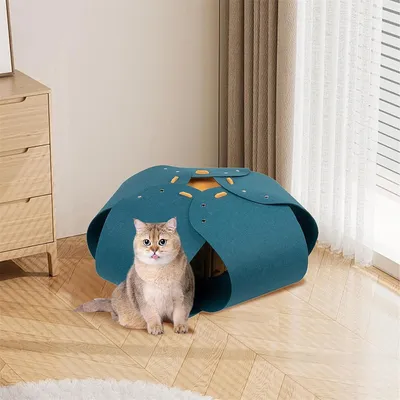 FurryFusion - Nid de Chat Semi - Fermé en Tulle70x70x28cm