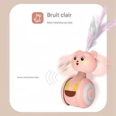 FurryFusion Jeu de chat auto-amusant avec balles et bâton à plumes