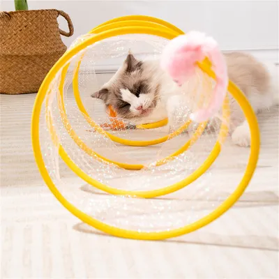 FurryFusion Tunnel à chat dépliable