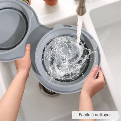 FurryFusion Gamelle rétractable en silicone pour chien et chat