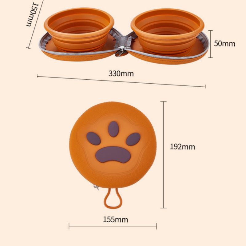 FurryFusion Gamelle pour chien pliable et conjointe pour les sorties