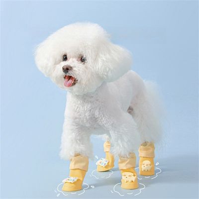 FurryFusion Botas de lluvia de silicona para perros