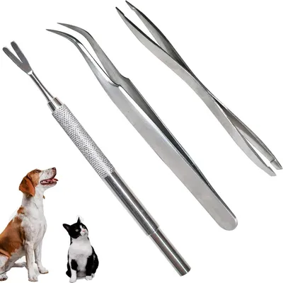 FurryFusion Ensemble de 3 pinces à tiques FurryFusion Ensemble de 3 pinces à tiques