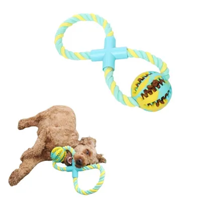 FurryFusion Jouet pour chien en corde de coton et caoutchouc FurryFusion Jouet pour chien en corde de coton et caoutchouc