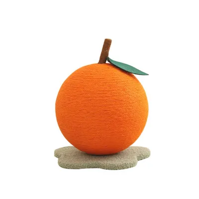 FurryFusion Pelota rascadora naranja para gatos