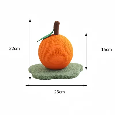 FurryFusion Balle à gratter orange pour chat