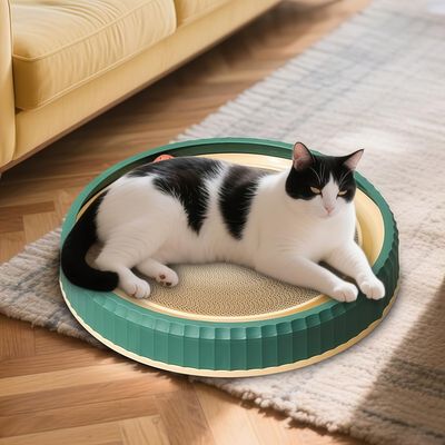 FurryFusion Runder Katzenkratzbaum aus Pappe
