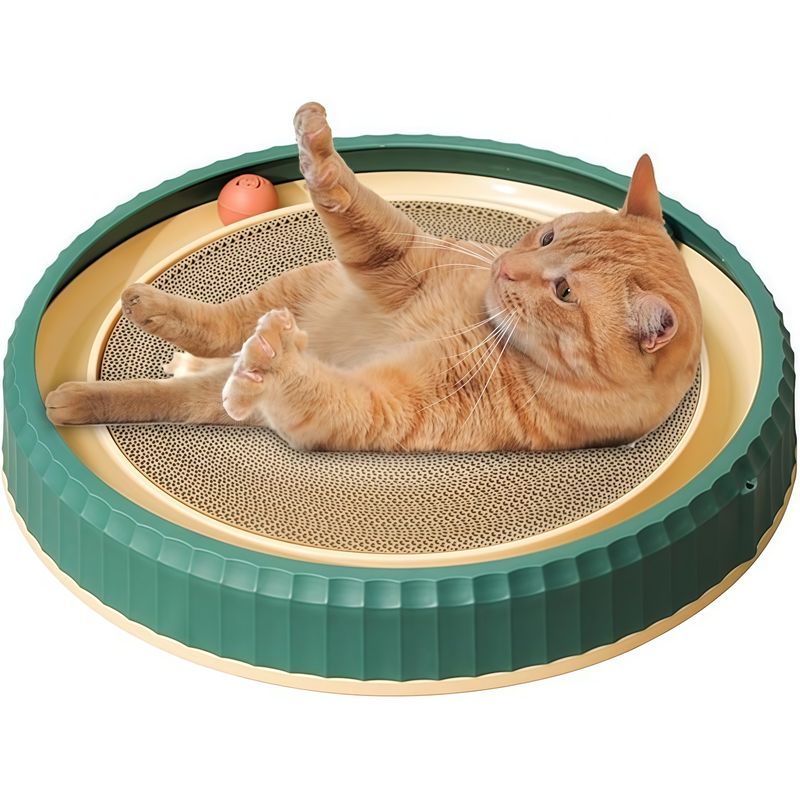 Grattoir rond en carton pour chat