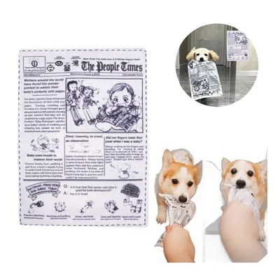 FurryFusion - Jouet de grincement sonore en papier crépitant(18,5cm x 26cm)