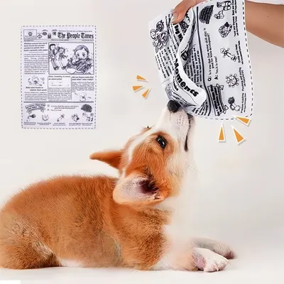 FurryFusion - Jouet de grincement sonore en papier crépitant(18,5cm x 26cm)