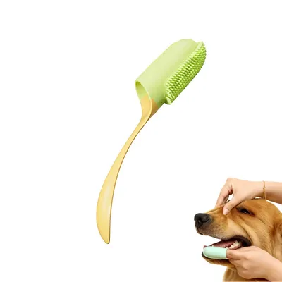 FurryFusion Lot de 4 brosses à dents pour chien et chat