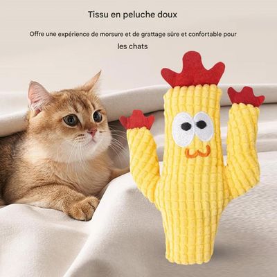 FurryFusion Juguete de peluche de cactus para gatos