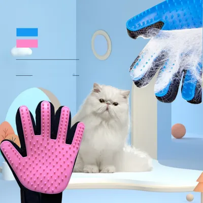 FurryFusion Gants de toilette pour chien et chat