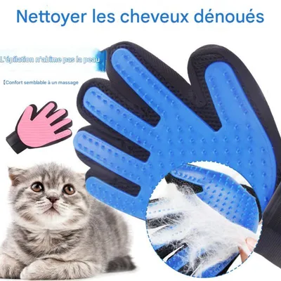 FurryFusion Gants de toilette pour chien et chat
