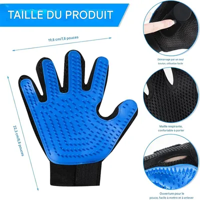 FurryFusion Gants d'épilation pour animaux