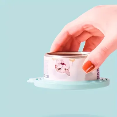 UAMLY Juego de tapa de lata y cuchara con temática de mascotas