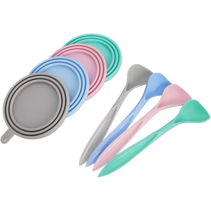 UAMLY Ensemble de couvercles de canettes et de cuillères pour animaux