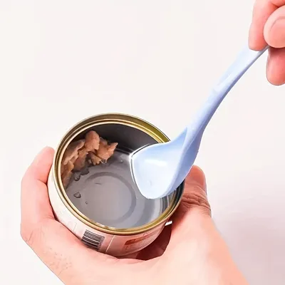UAMLY Juego de tapa de lata y cuchara con temática de mascotas