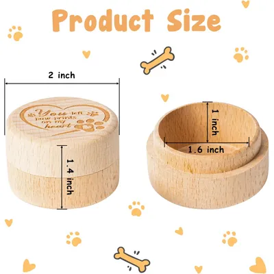 UAMLY Caja de recuerdos para mascotas