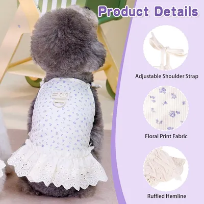 UAMLY Spitzenkleid für Hunde