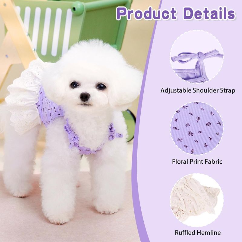 UAMLY Vêtement été robe pour chien