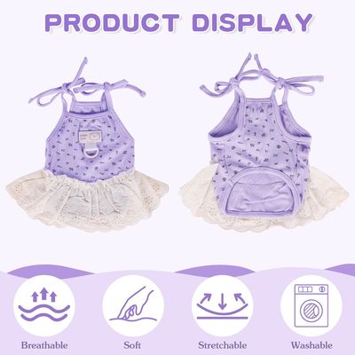 UAMLY Vestido de encaje para perro