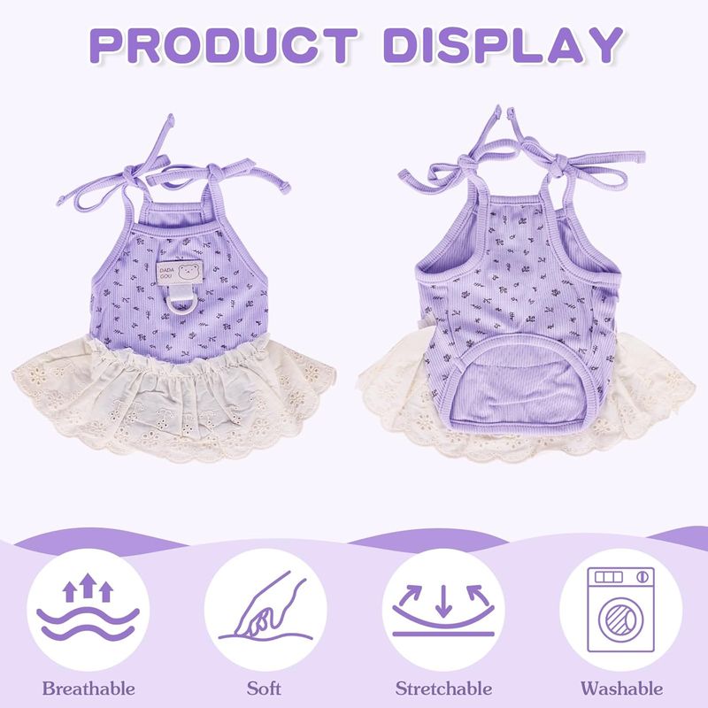 UAMLY Vêtement été robe pour chien