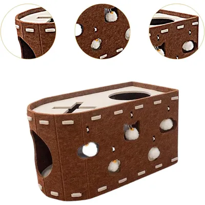 UAMLY Maison pour chat en feutre