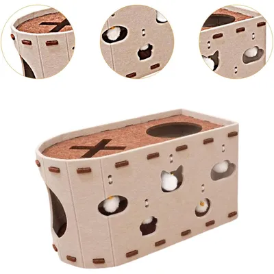 UAMLY Maison pour chat en feutre