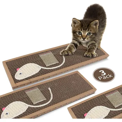 FurryFusion 3-teiliges Katzenkratzbaum-Set mit Katzenkratzspiel