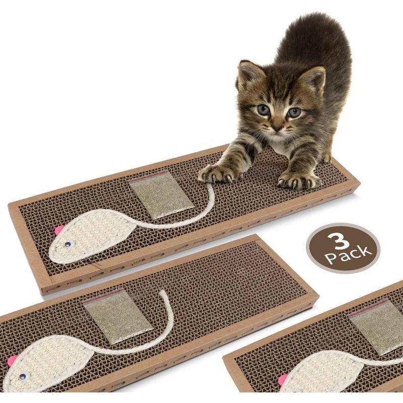 FurryFusion 3 pcs grattoir chat avec jeu grattoir chat